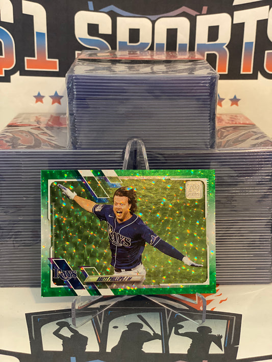 2021 Topps (Green Foil 338/499) Brett Phillips #586