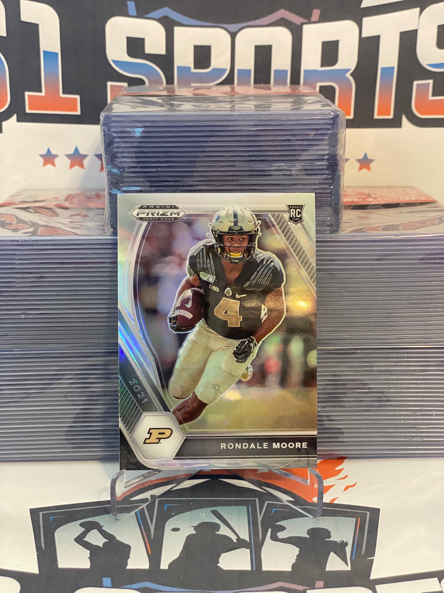 2021 Panini Prizm Draft Picks (Silver Prizm) Rondale Moore Rookie #129