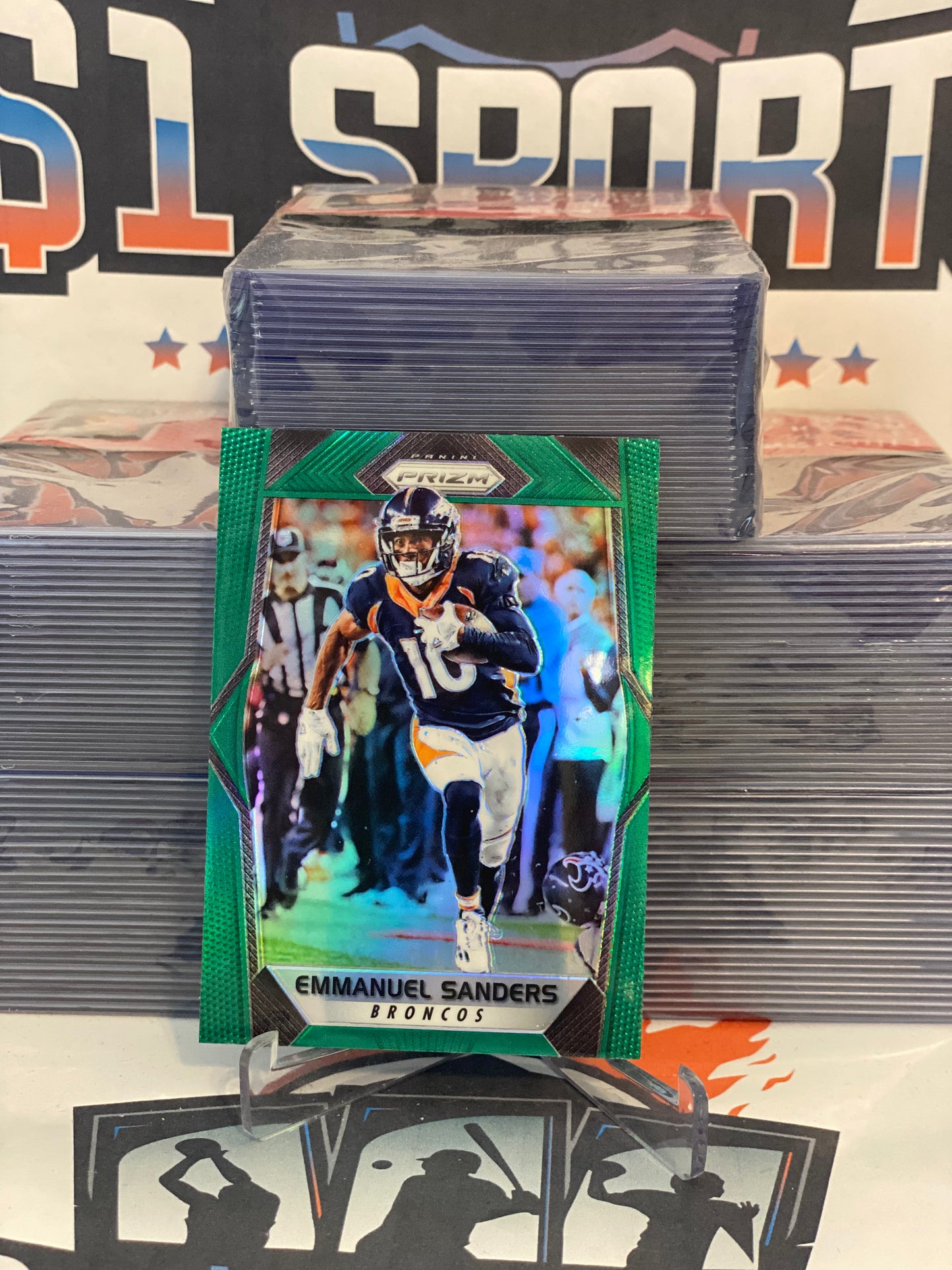 2017 Panini Prizm (Green Prizm) Emmanuel Sanders #17