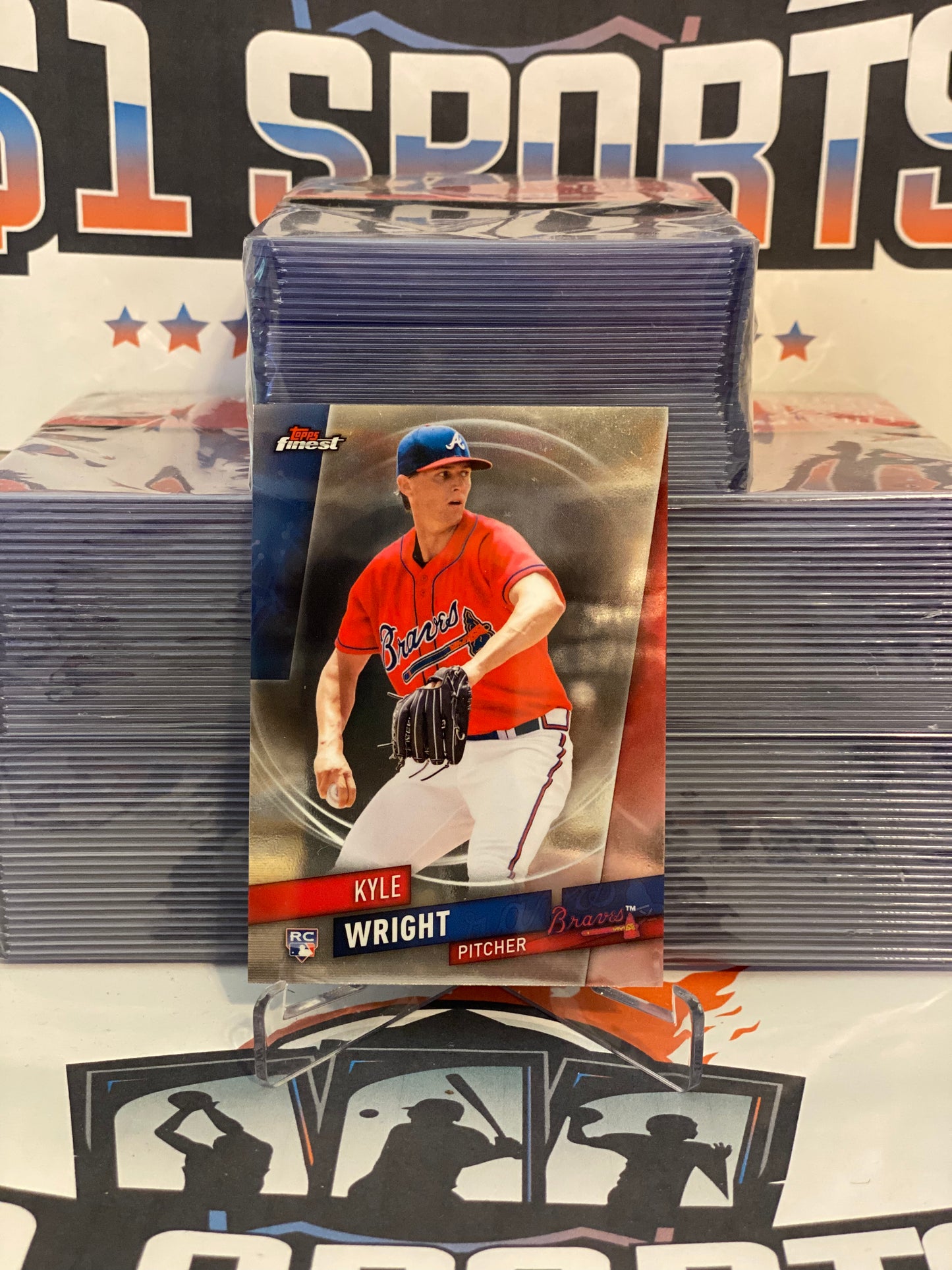 2019 Topps Finest Kyle Wright Rookie #87
