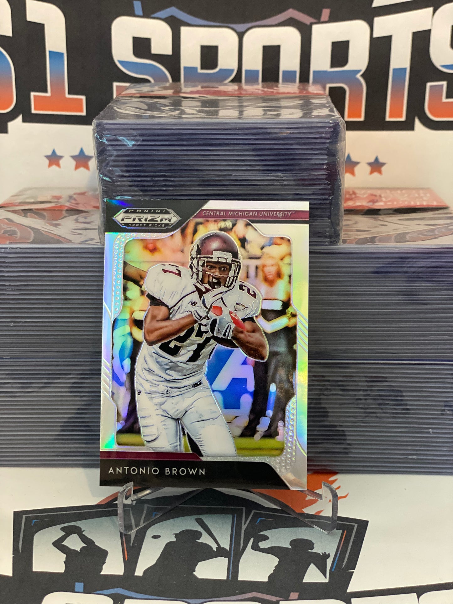 2019 Panini Prizm Draft Picks (Silver Prizm) Antonio Brown #10