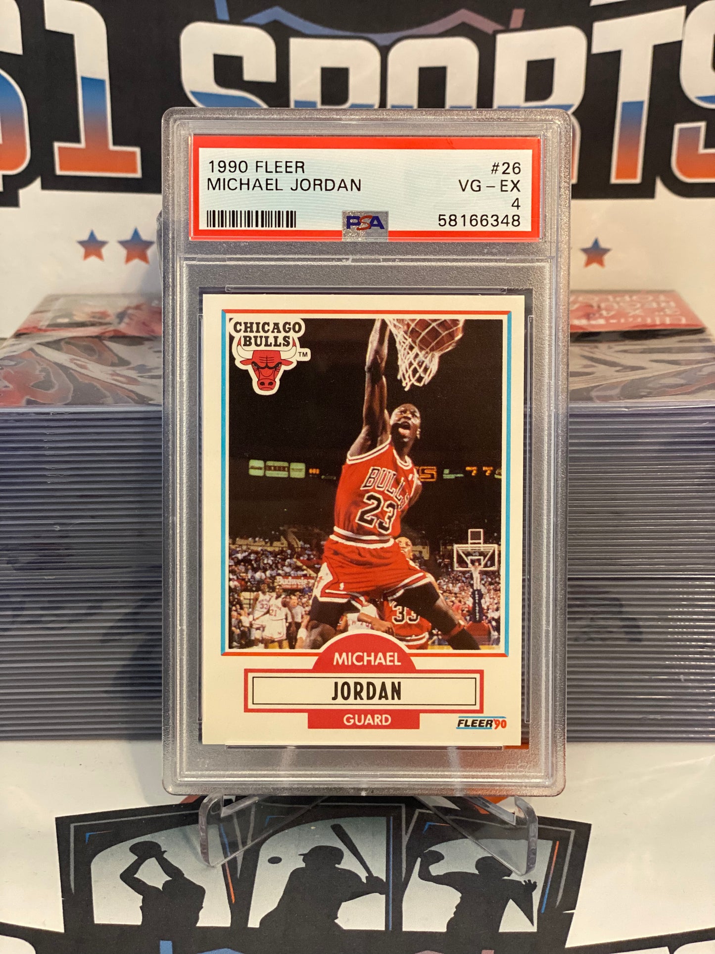 1990 Fleer Michael Jordan #26 - PSA 4