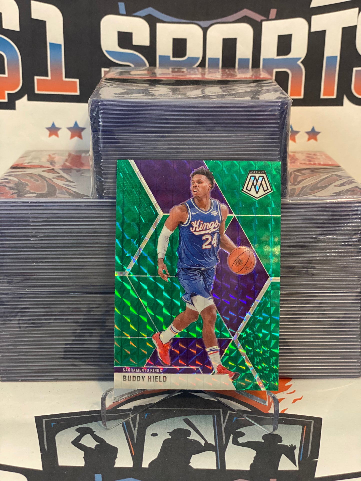 2019 Panini Mosaic (Green Prizm) Buddy Hield #198