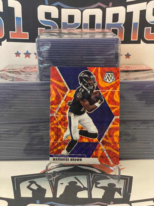 2020 Panini Mosaic (Orange Reactive Prizm) Marquise Brown #23