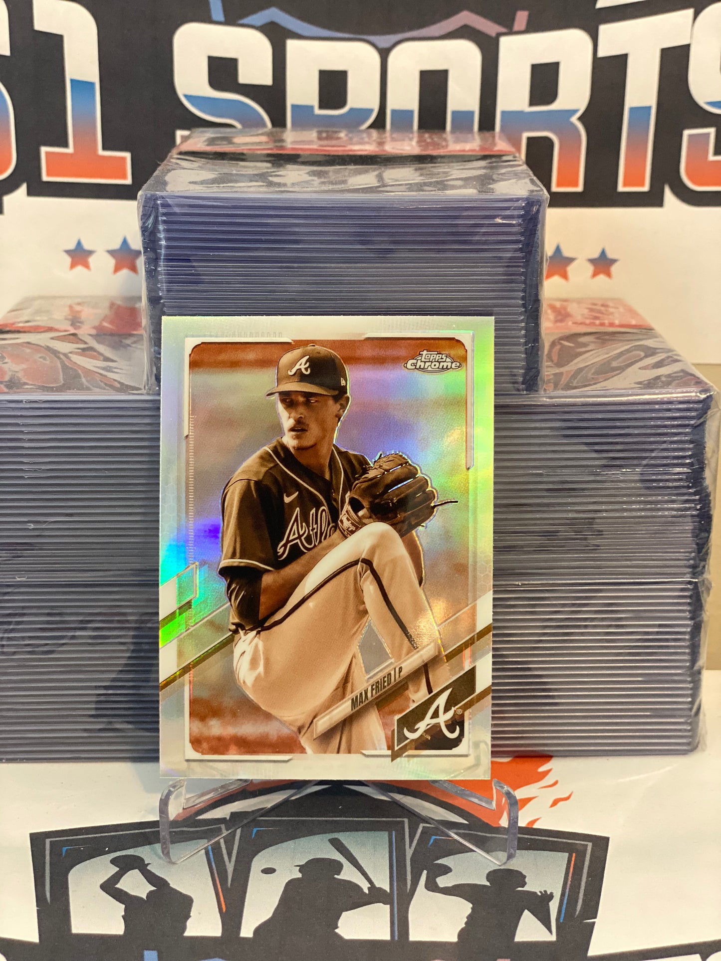 2021 Topps Chrome (Sepia Refractor) Max Fried #110