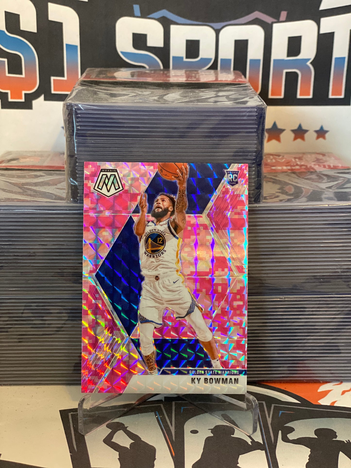 2019 Panini Mosaic (Pink Camo Prizm) Ky Bowman Rookie #206