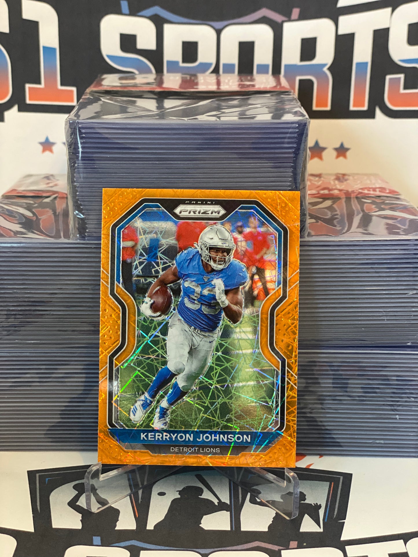 2020 Panini Prizm (Orange Lazer Prizm) Kerryon Johnson #200