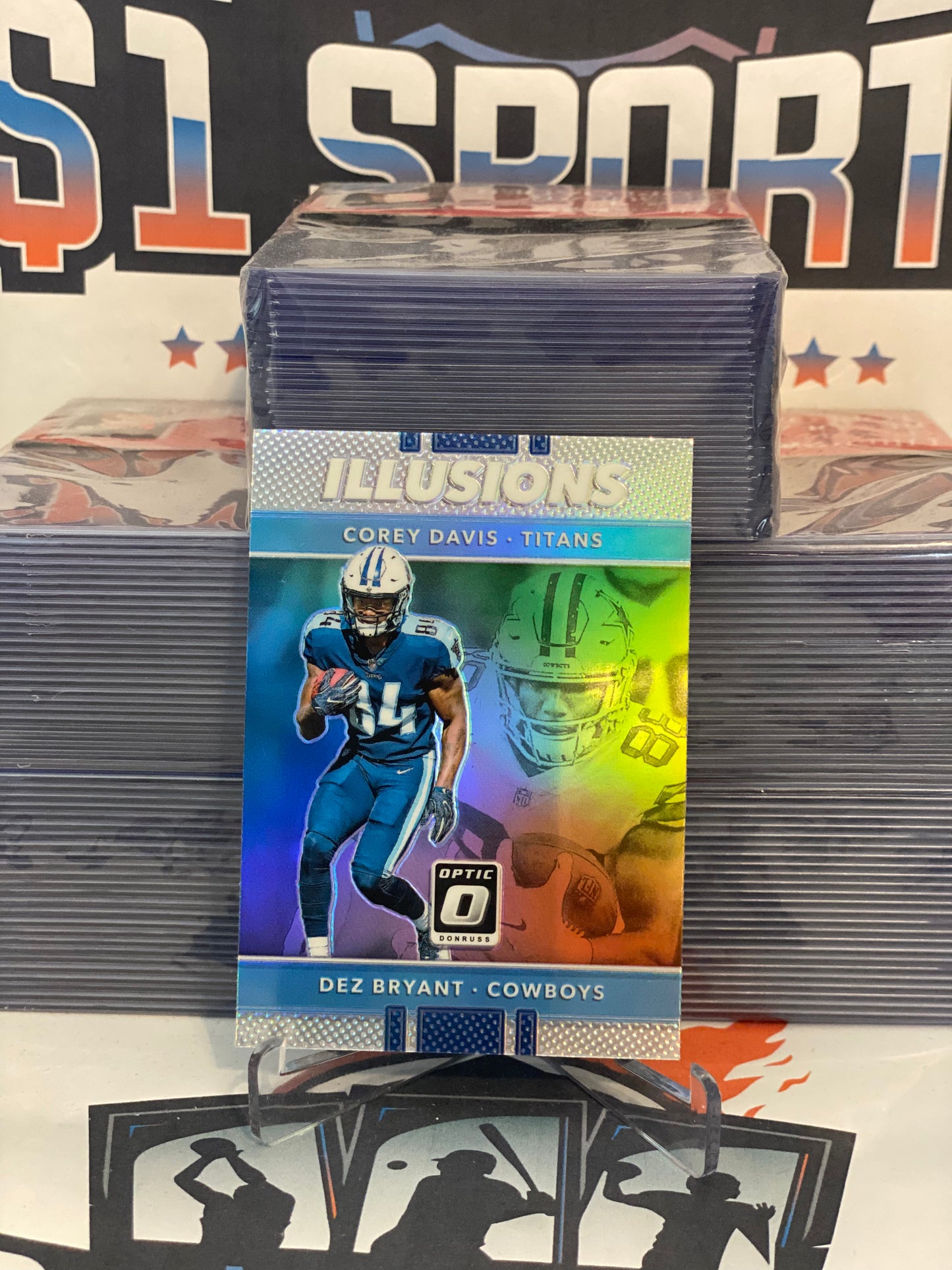 2017 Donruss Optic (Holo Prizm, Illusions) Corey Davis & Dez Bryant #24