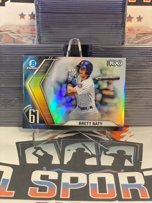 2022 Bowman Chrome (Refractor, Top 100) Brett Baty #BTP-61