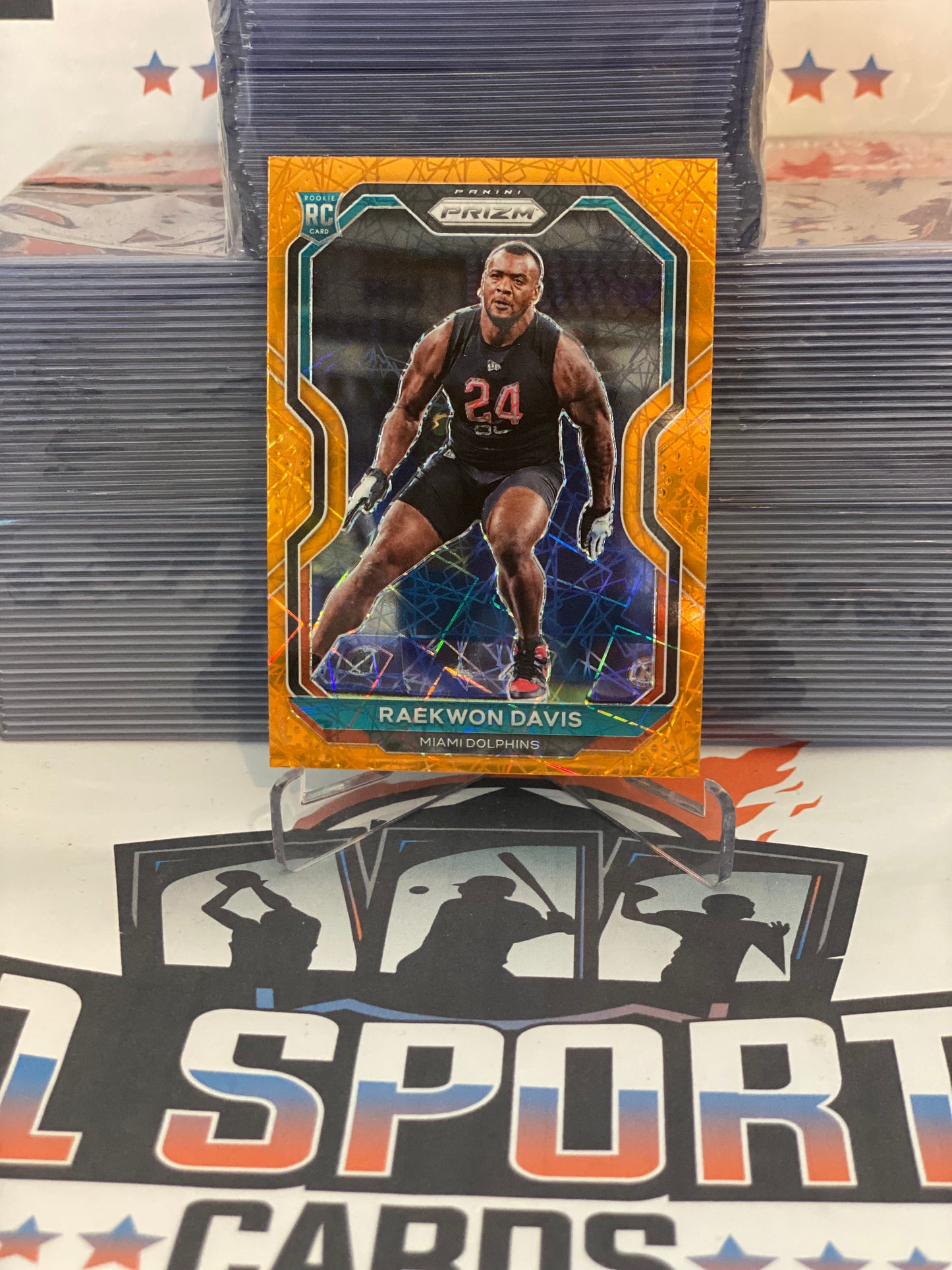 2020 Panini Prizm (Orange Lazer Prizm) Raekwon Davis Rookie #341