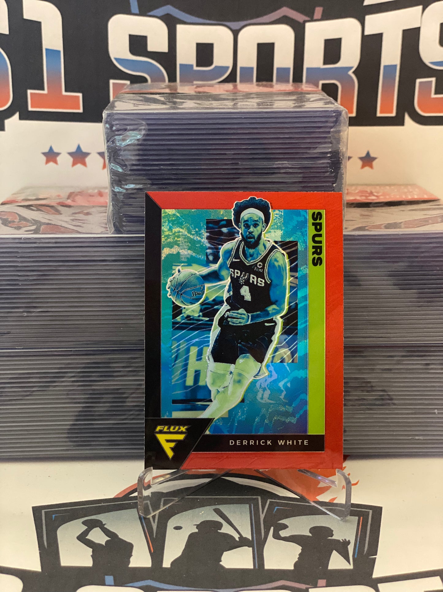 2020 Panini Flux (Red Prizm) Derrick White #159
