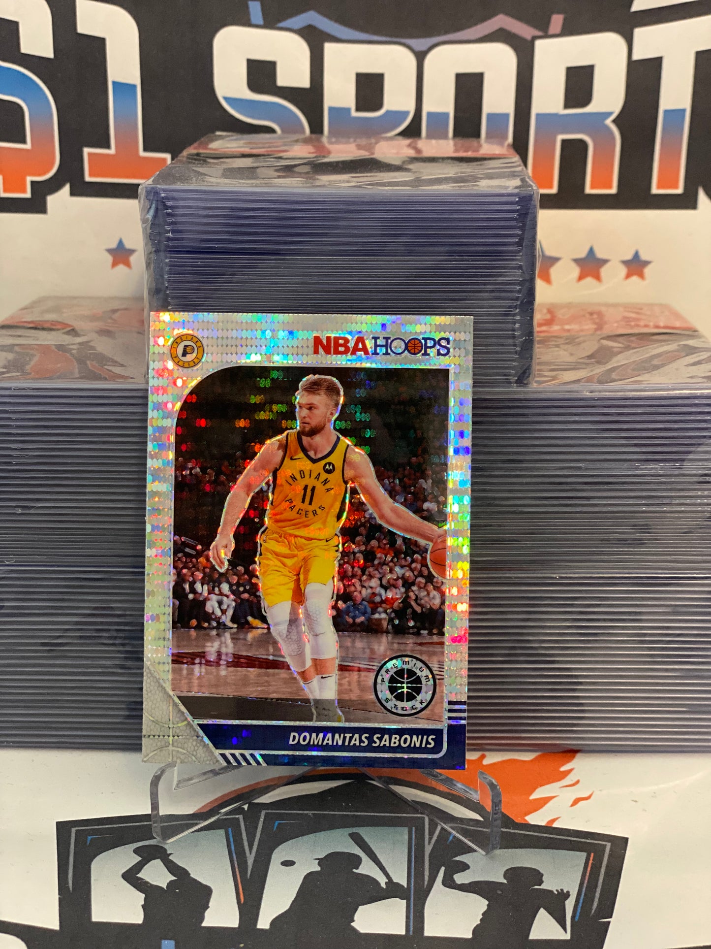 2019 Hoops Premium Stock (Pulsar Prizm) Domantas Sabonis #76