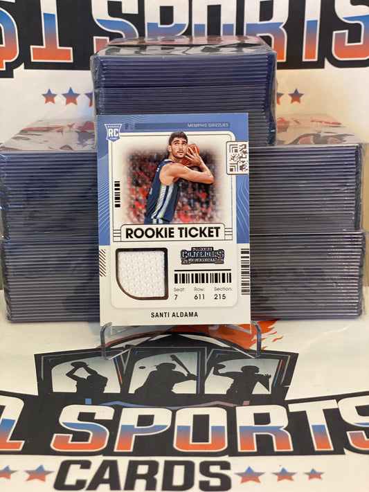 2021 Panini Contenders (Rookie Ticket Relic) Santi Aldama #RTS-SAL