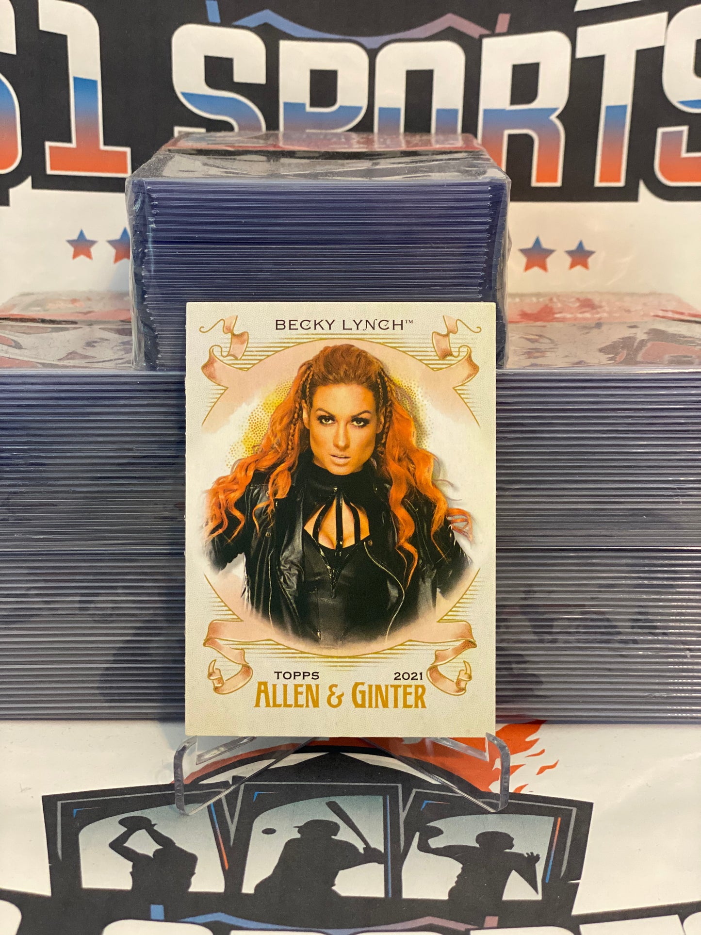 2021 Topps Heritage WWE (Allen & Ginter) Becky Lynch #AG-5