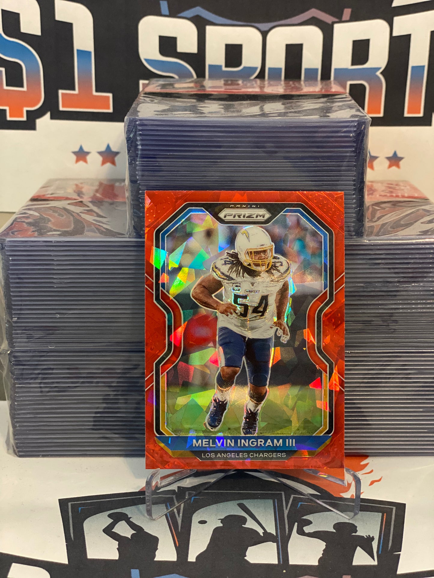 2020 Panini Prizm (Red Ice Prizm) Melvin Ingram III #146