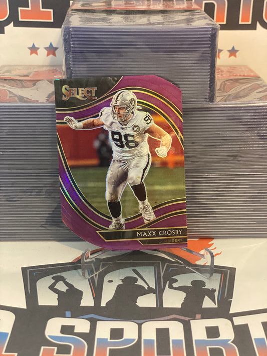 2020 Panini Select (Purple Die Cut Prizm, Field Level) Maxx Crosby #311