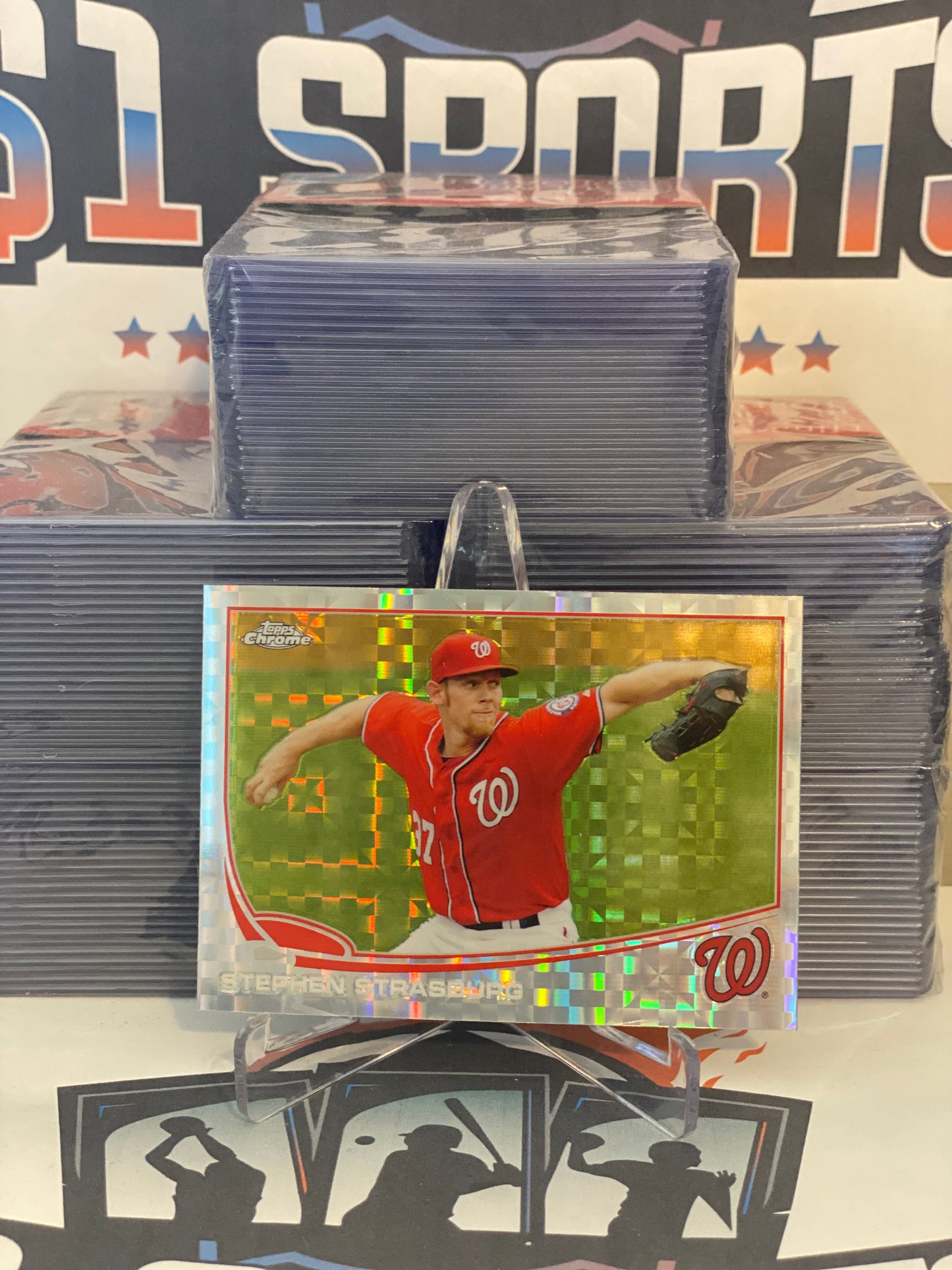 2013 Topps Chrome (X-Fractor) Stephen Strasburg #50