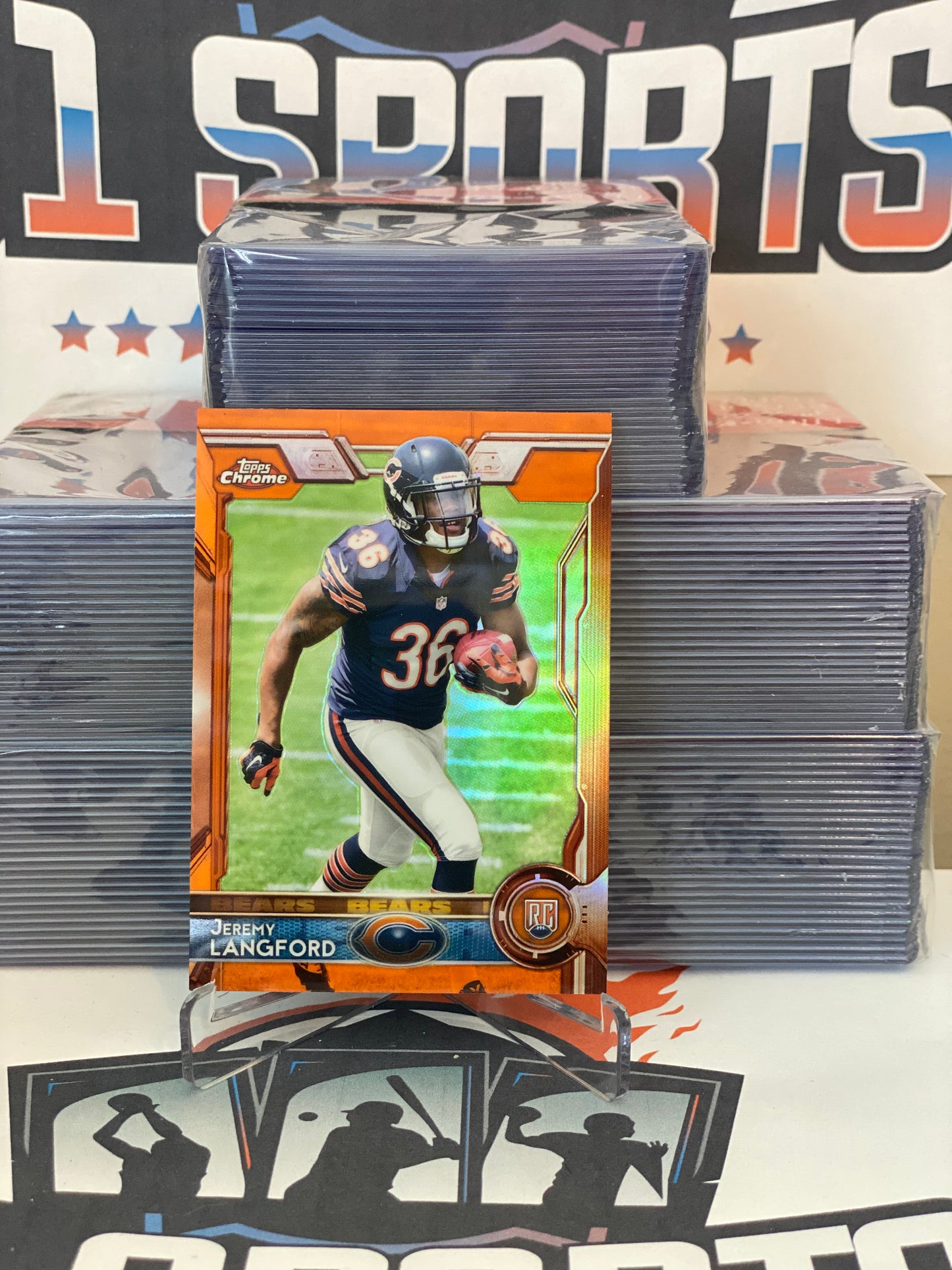 2015 Topps Chrome (Orange Refractor) Jeremy Langford Rookie #142