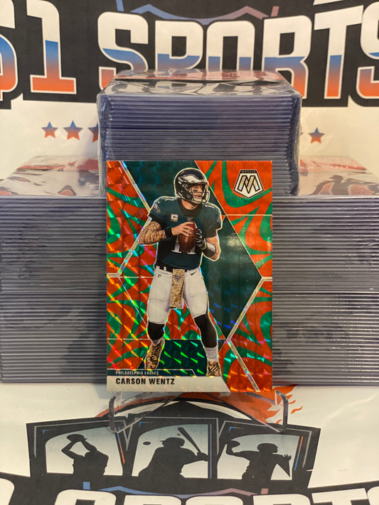 2020 Panini Mosaic (Red Reactive Prizm) Carson Wentz #160