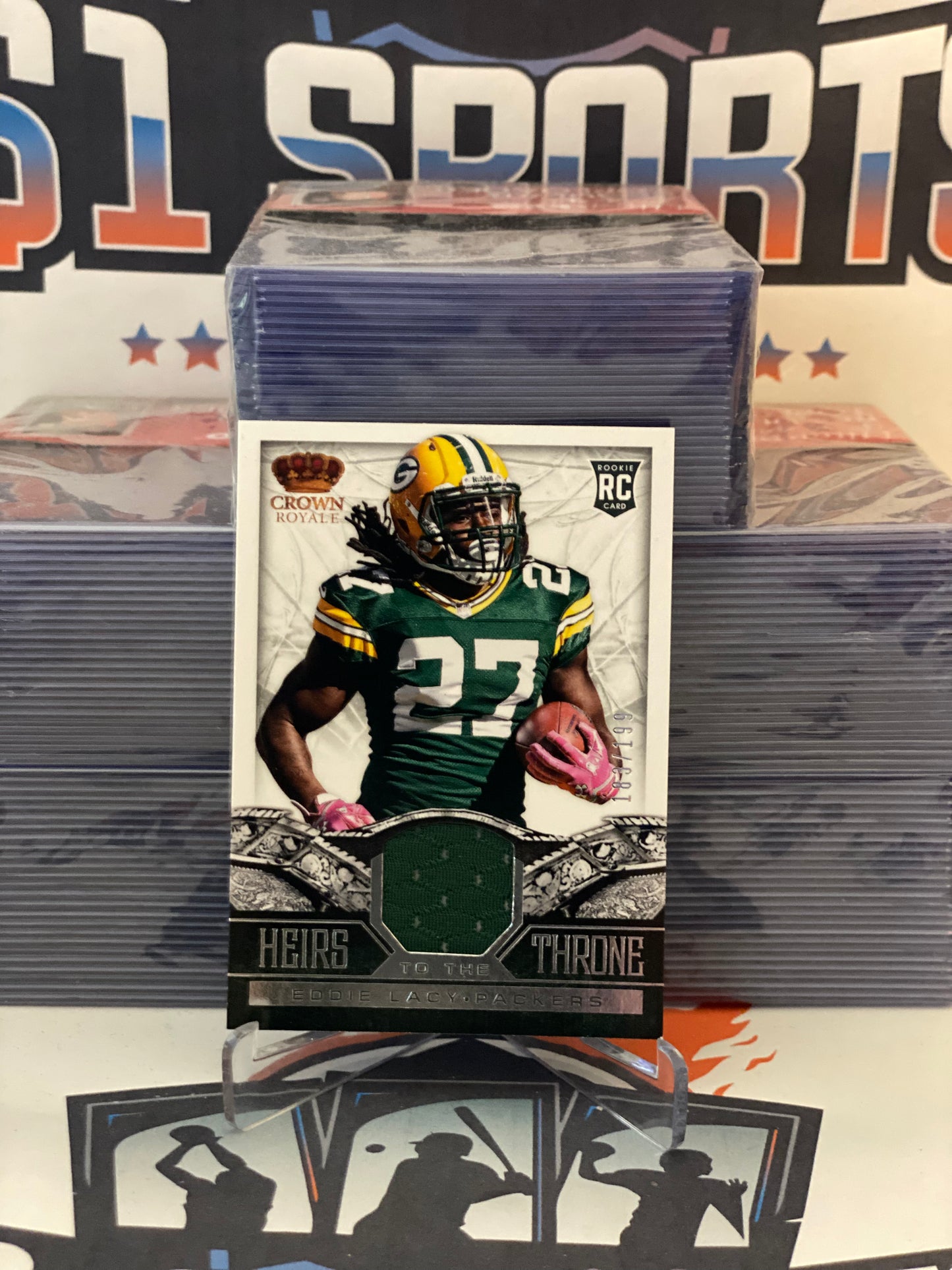 2013 Panini Crown Royale (Heirs Throne Rookie Relic 183/199) Eddie Lacy #8