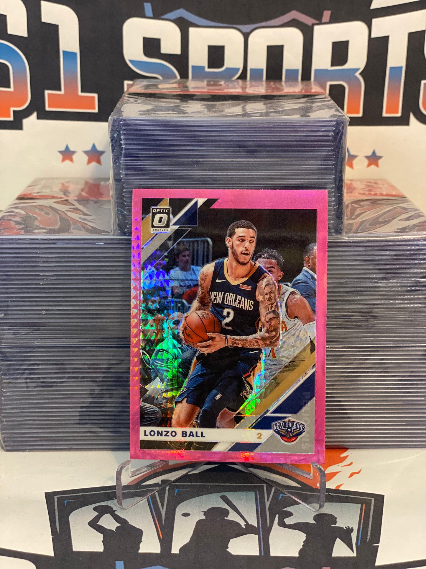 2019 Donruss Optic (Hyper Pink Prizm) Lonzo Ball #3