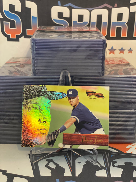 1996 Pinnacle Aficionado (Rookie on Back) Derek Jeter #163