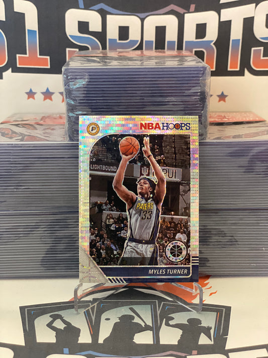 2019 Hoops Premium Stock (Silver Pulsar Prizm) Myles Turner #77