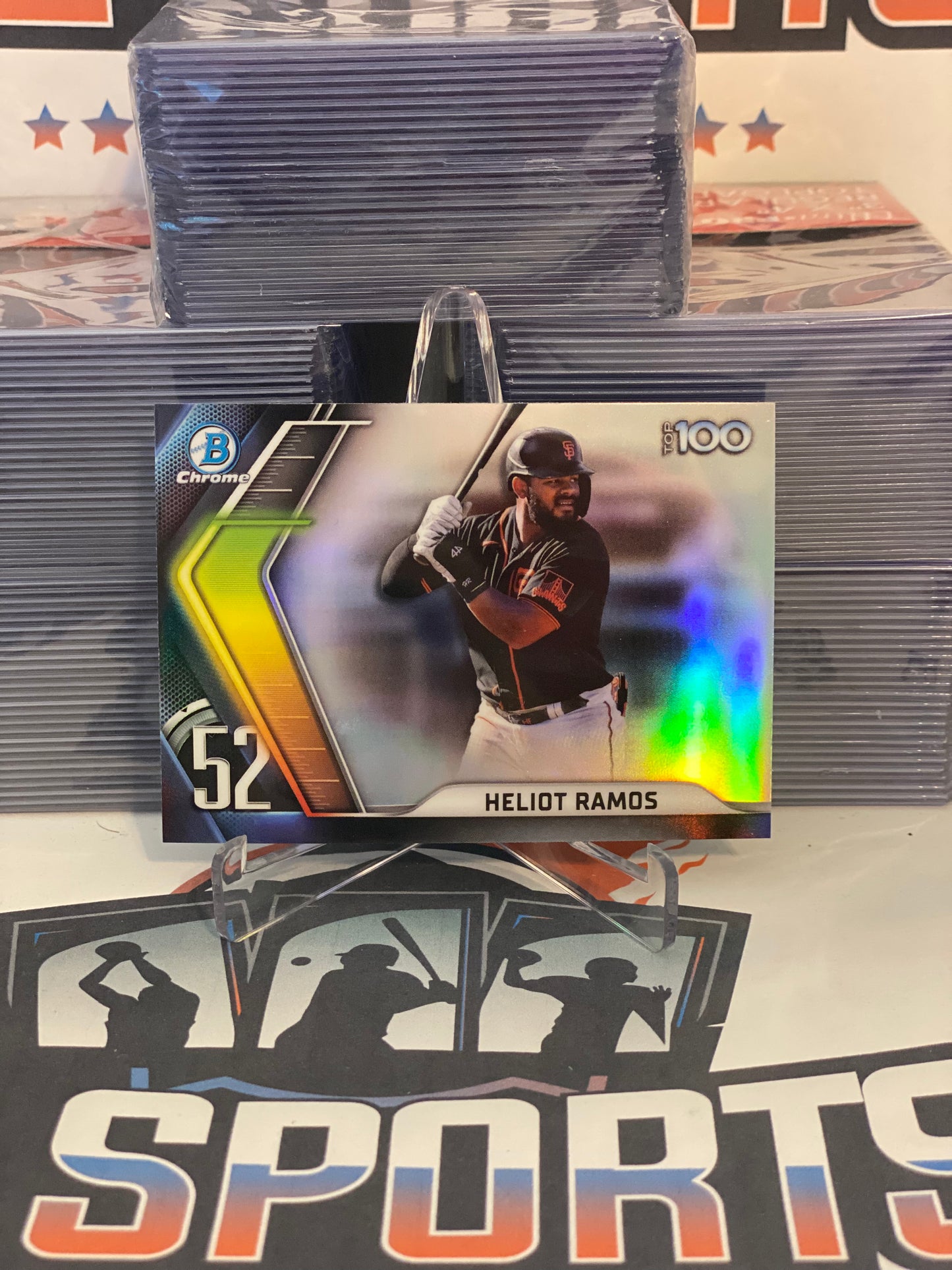 2022 Bowman Chrome (Refractor, Top 100) Heliot Ramos #BTP-52
