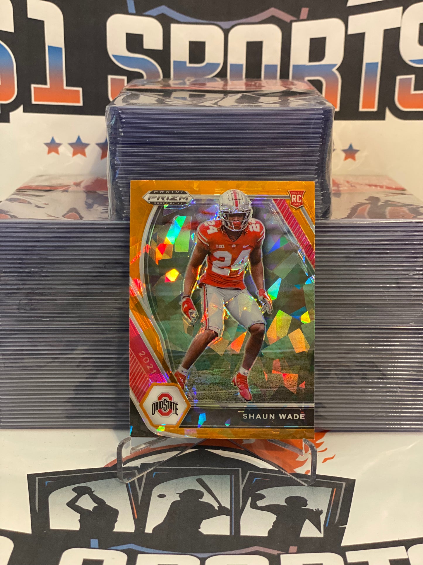 2021 Panini Prizm Draft Picks (Orange Ice Prizm) Shaun Wade Rookie #137