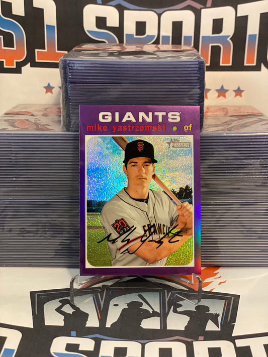 2020 Topps Heritage (Purple Chrome) Mike Yastrzemski #THC-426