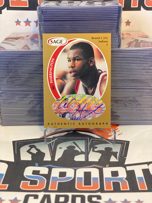 1998 Sage (Bronze, Rookie Autograph 36/200) Al Harrington #A18
