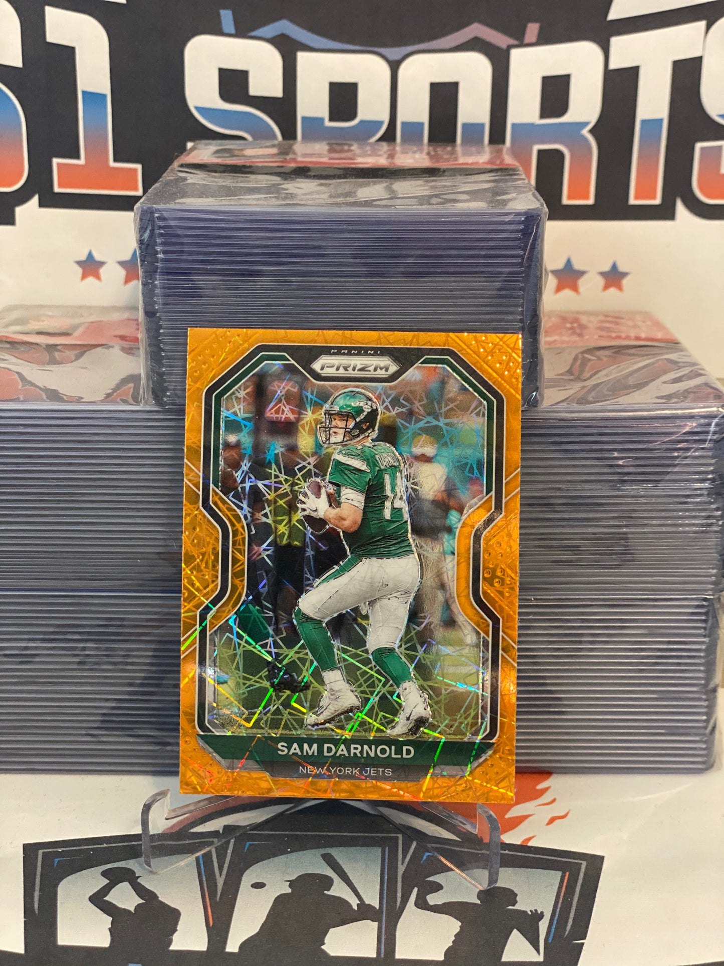 2020 Panini Prizm (Orange Laser Prizm) Sam Darnold #28