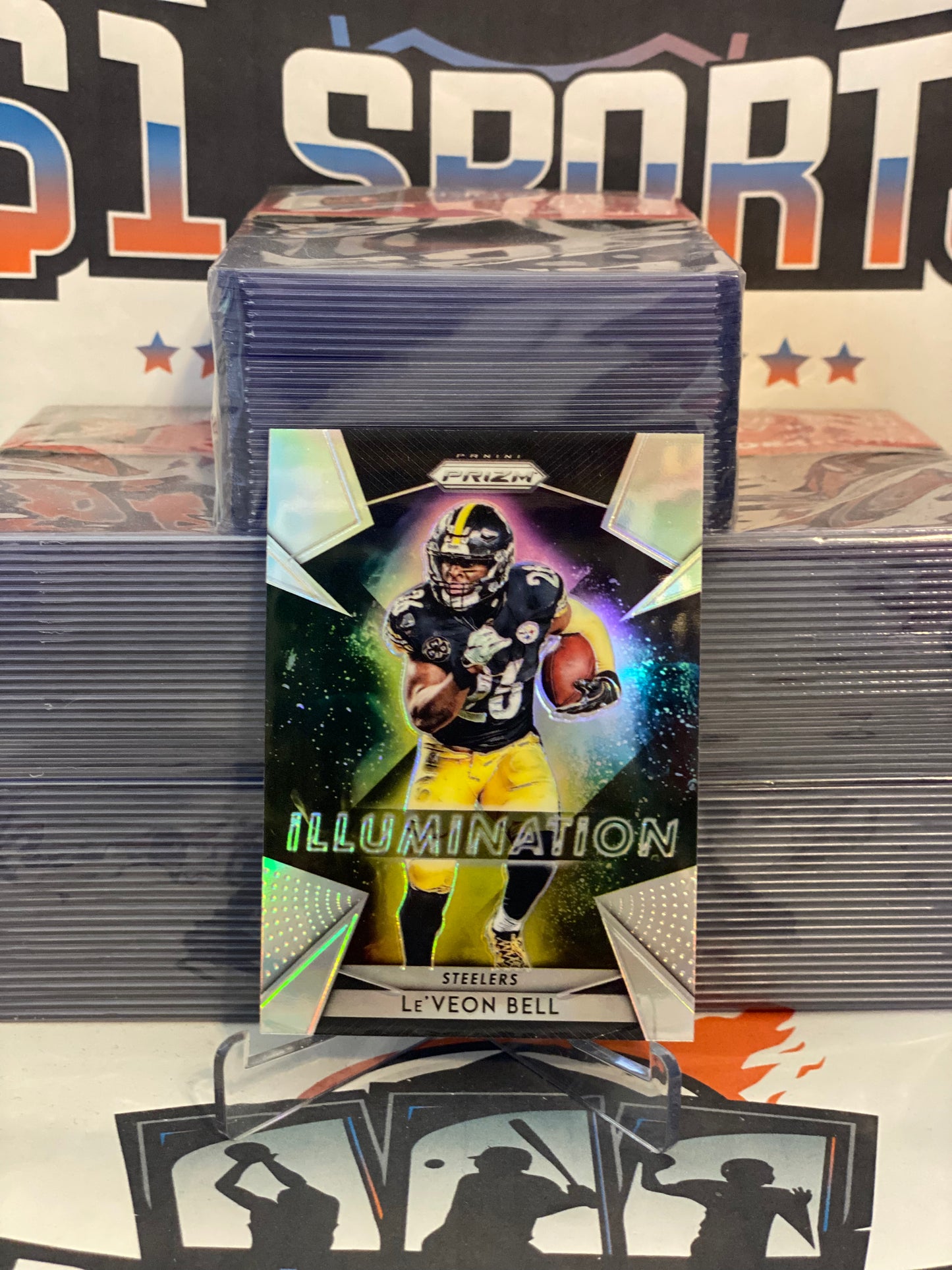 2018 Panini Prizm (Silver Prizm, Illumination) Le'Veon Bell #5
