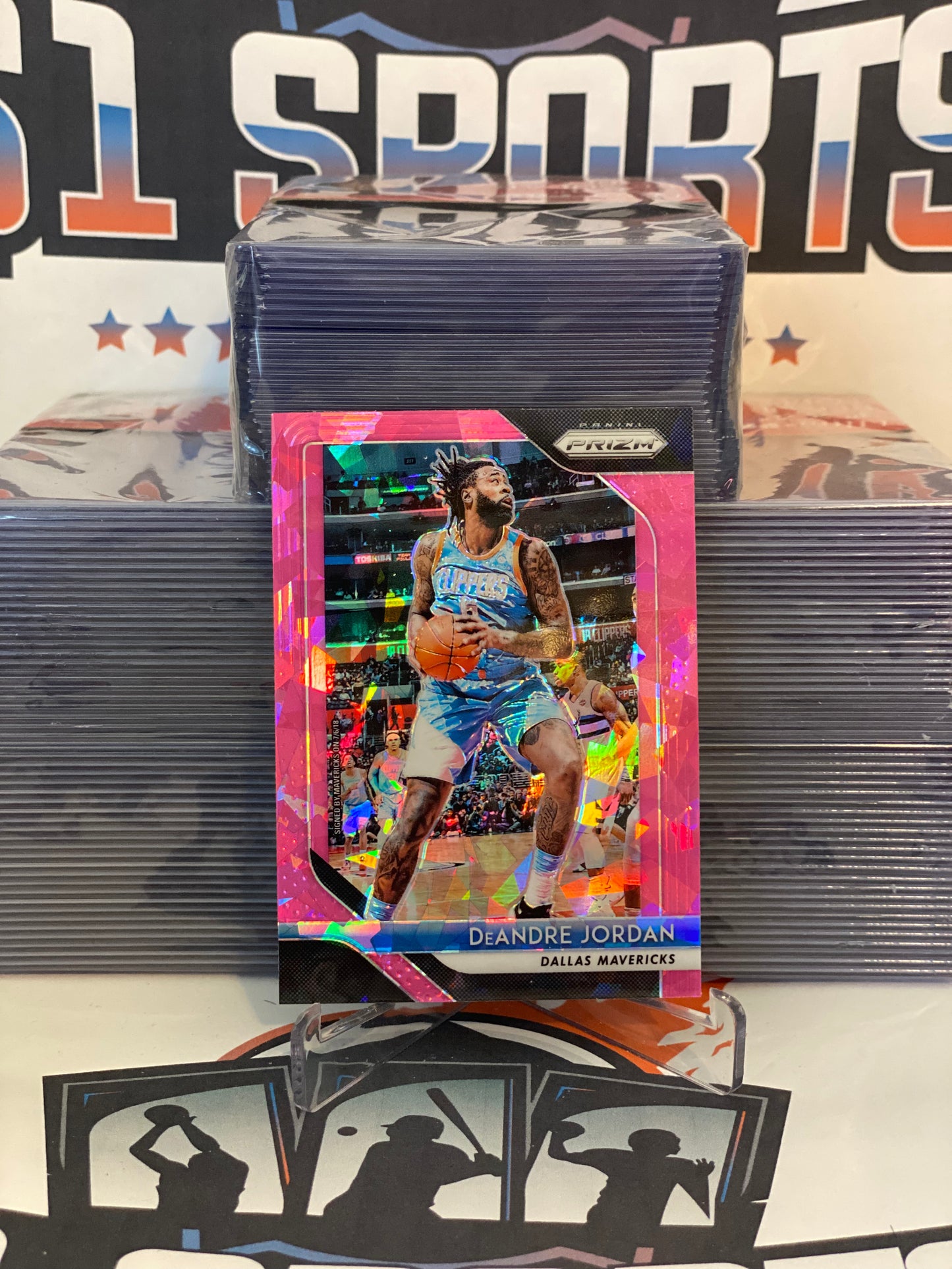 2018 Panini Prizm (Pink Ice Prizm) DeAndre Jordan #12