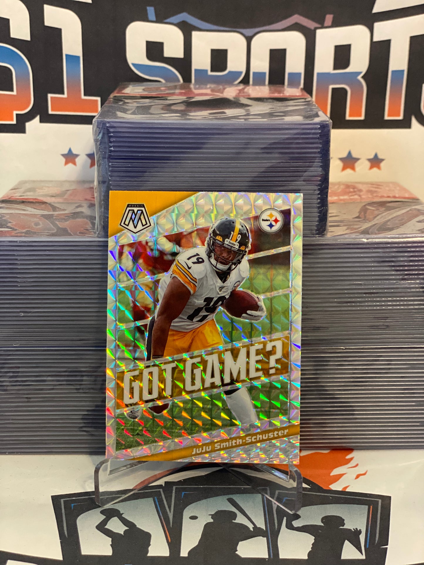 2020 Panini Mosaic (Mosaic Prizm, Got Game?) JuJu Smith-Schuster #GG6