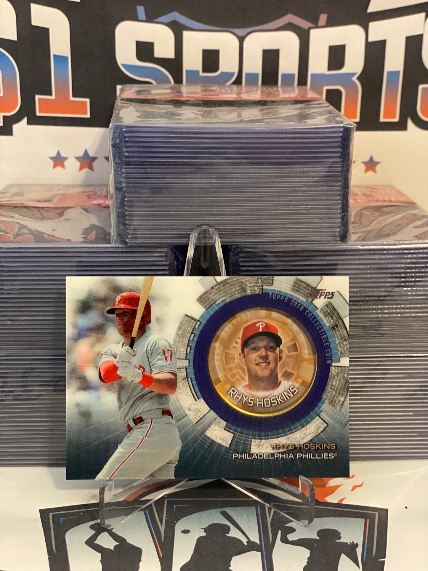 2020 Topps Update (Commemorative Coin Relic) Rhys Hoskins #TBC-RH