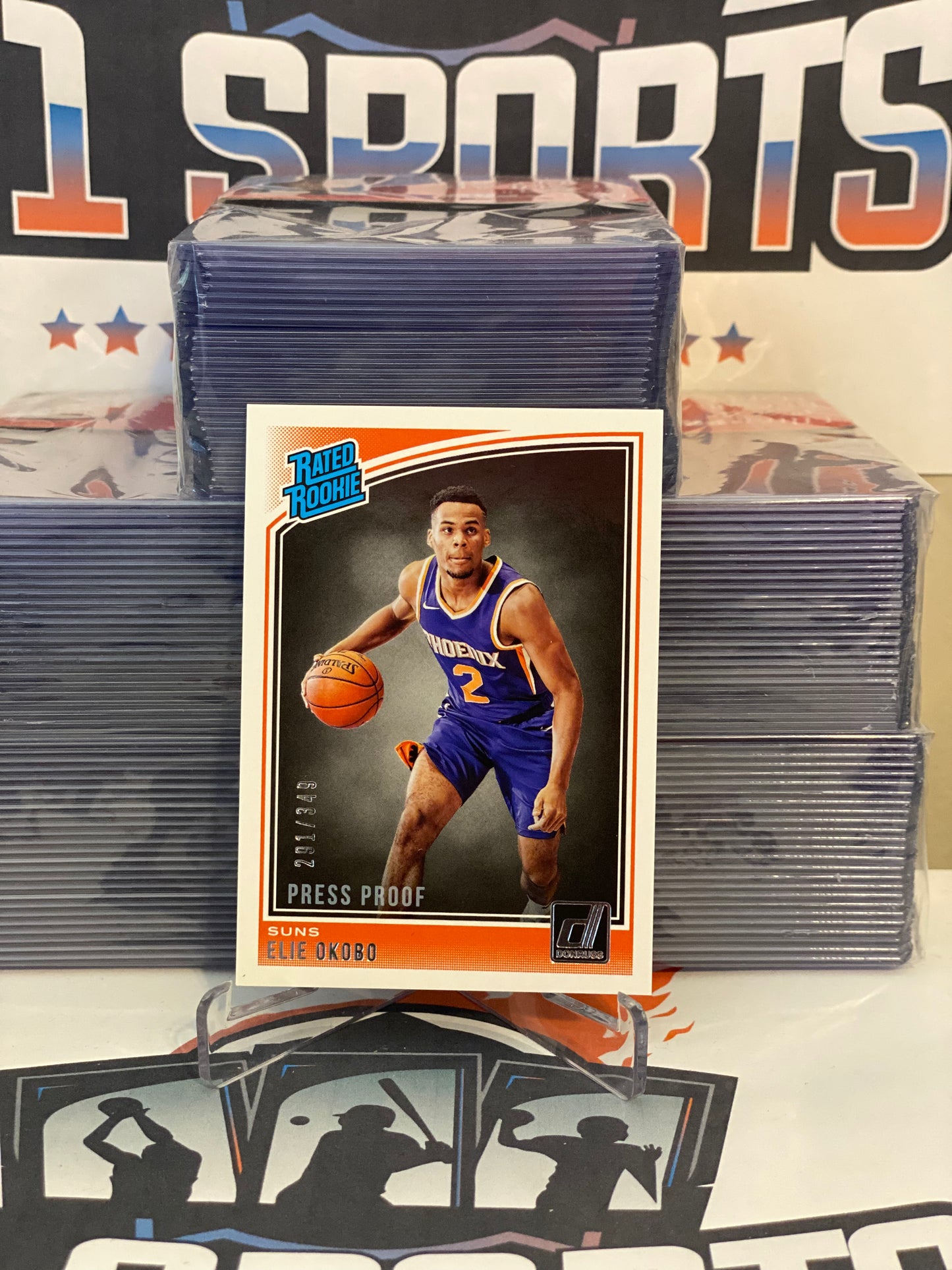 2018 Donruss (Rated Rookie, Press Proof, 201/349) Elie Okobo #159