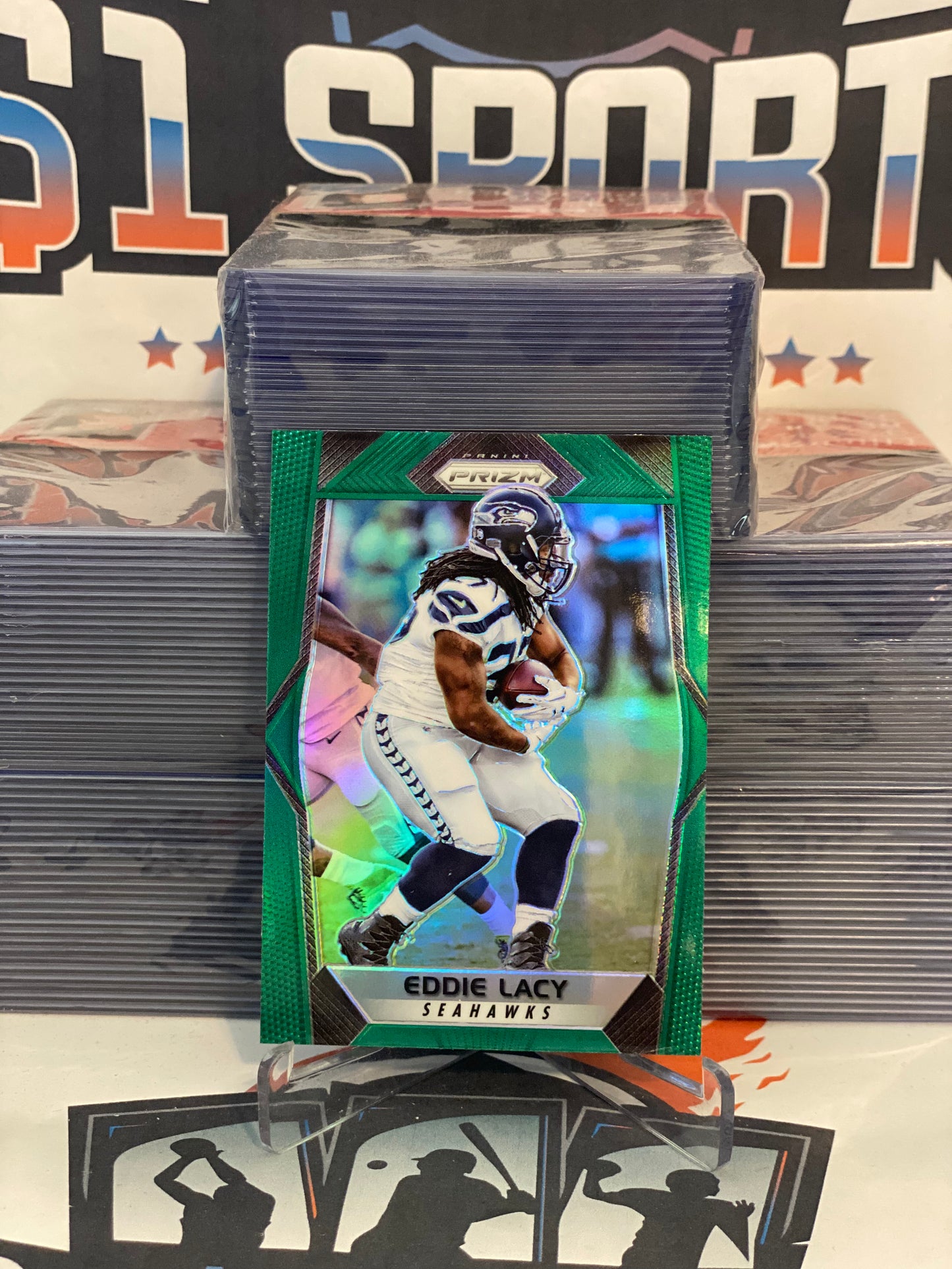 2017 Panini Prizm (Green Prizm) Eddie Lacy #31