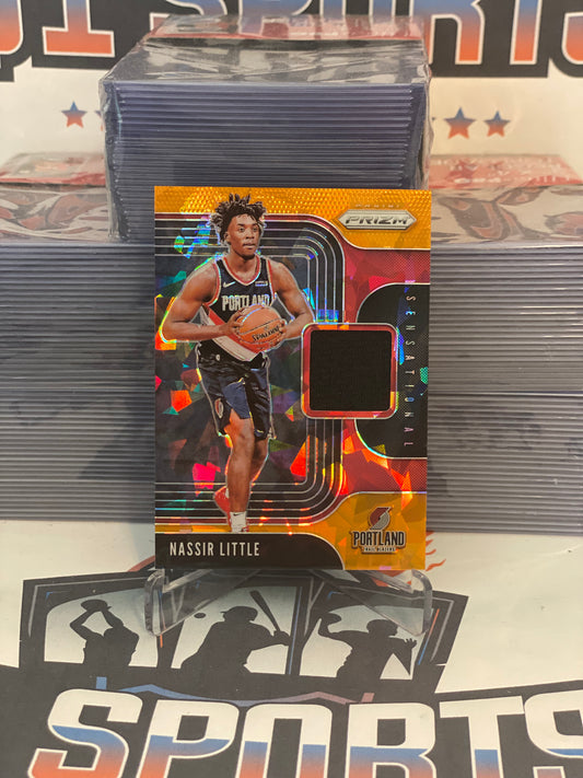 2019 Panini Prizm (Orange Ice Prizm, Sensational Swatches Relic) Nassir Little Rookie #SS-NSL