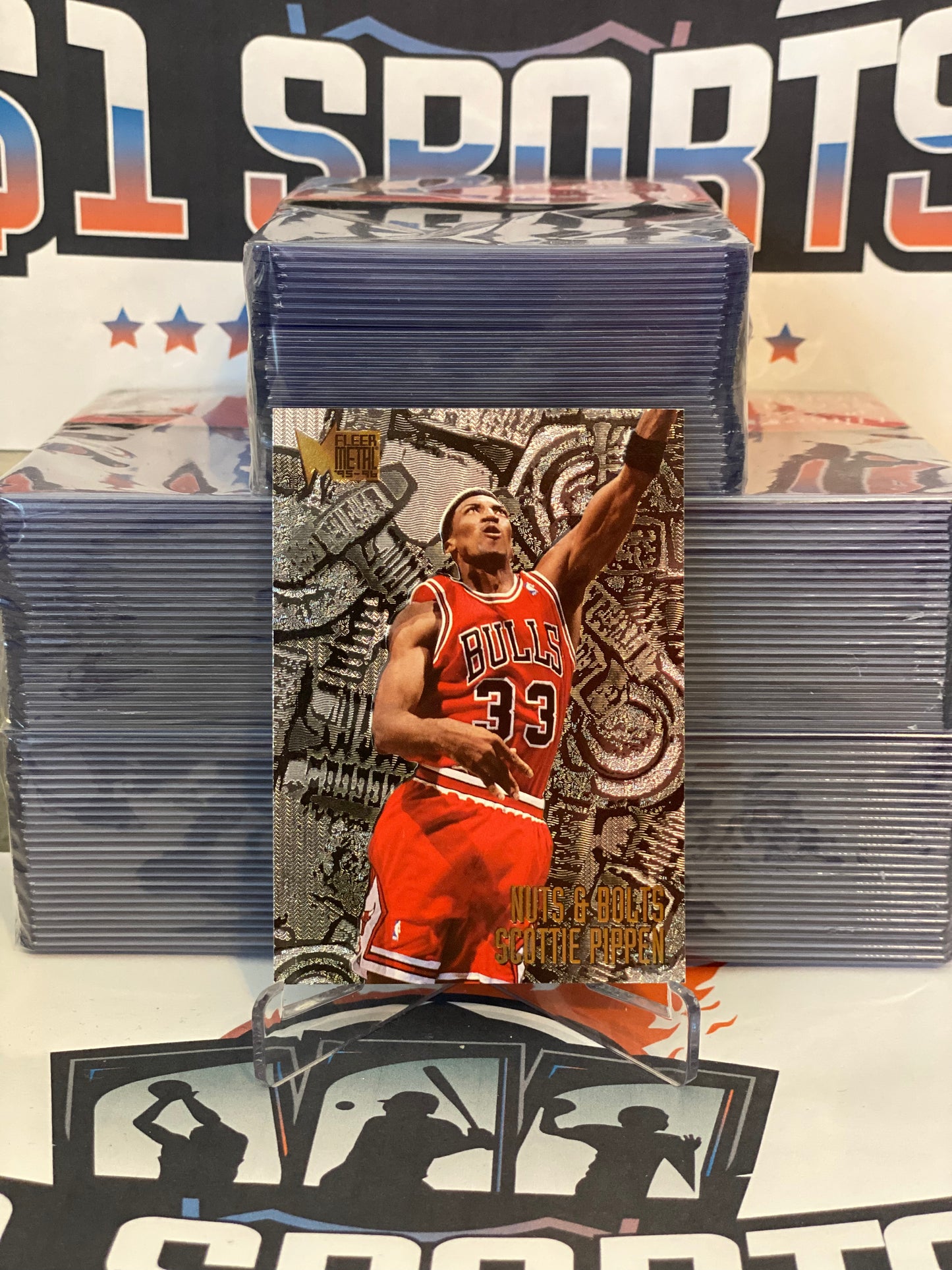 1995 Fleer Metal (Nuts & Bolts) Scottie Pippen #216