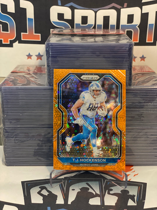 2020 Panini Prizm (Orange Disco Prizm) T.J. Hockenson #201