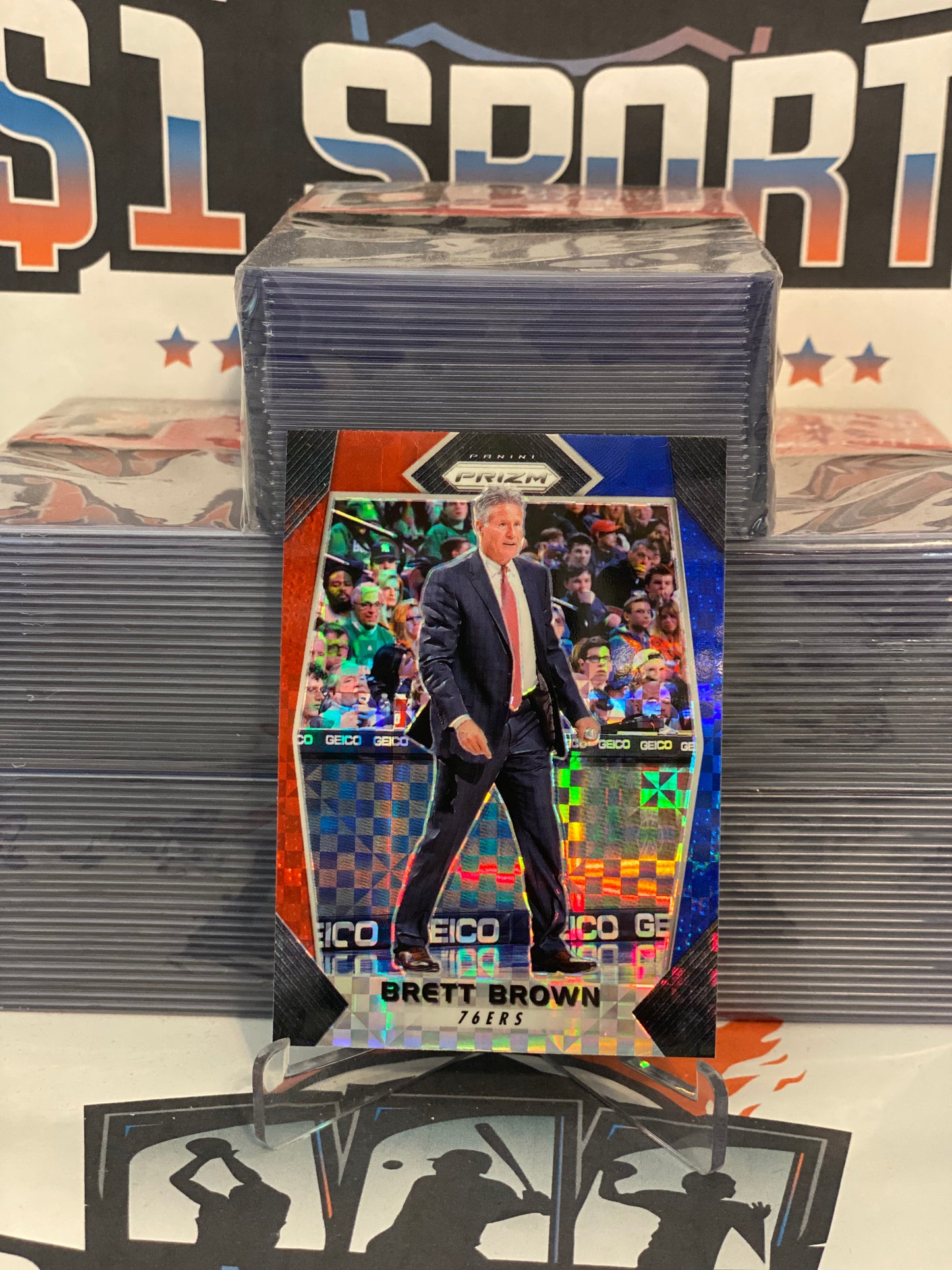 2017 Panini Prizm (Red White Blue Prizm) Brett Brown #10