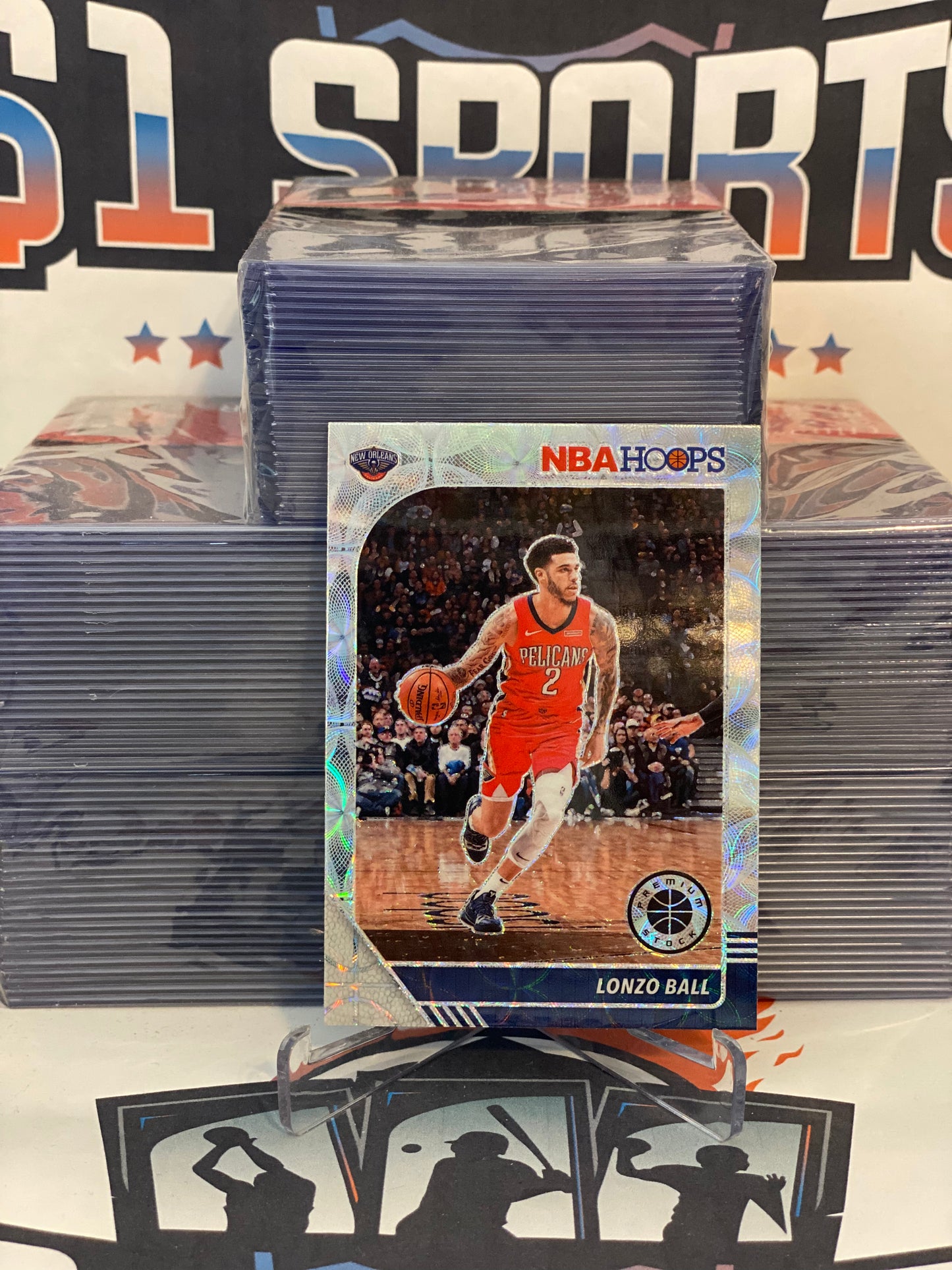 2019 Hoops Premium Stock (Silver Scope Prizm) Lonzo Ball #116