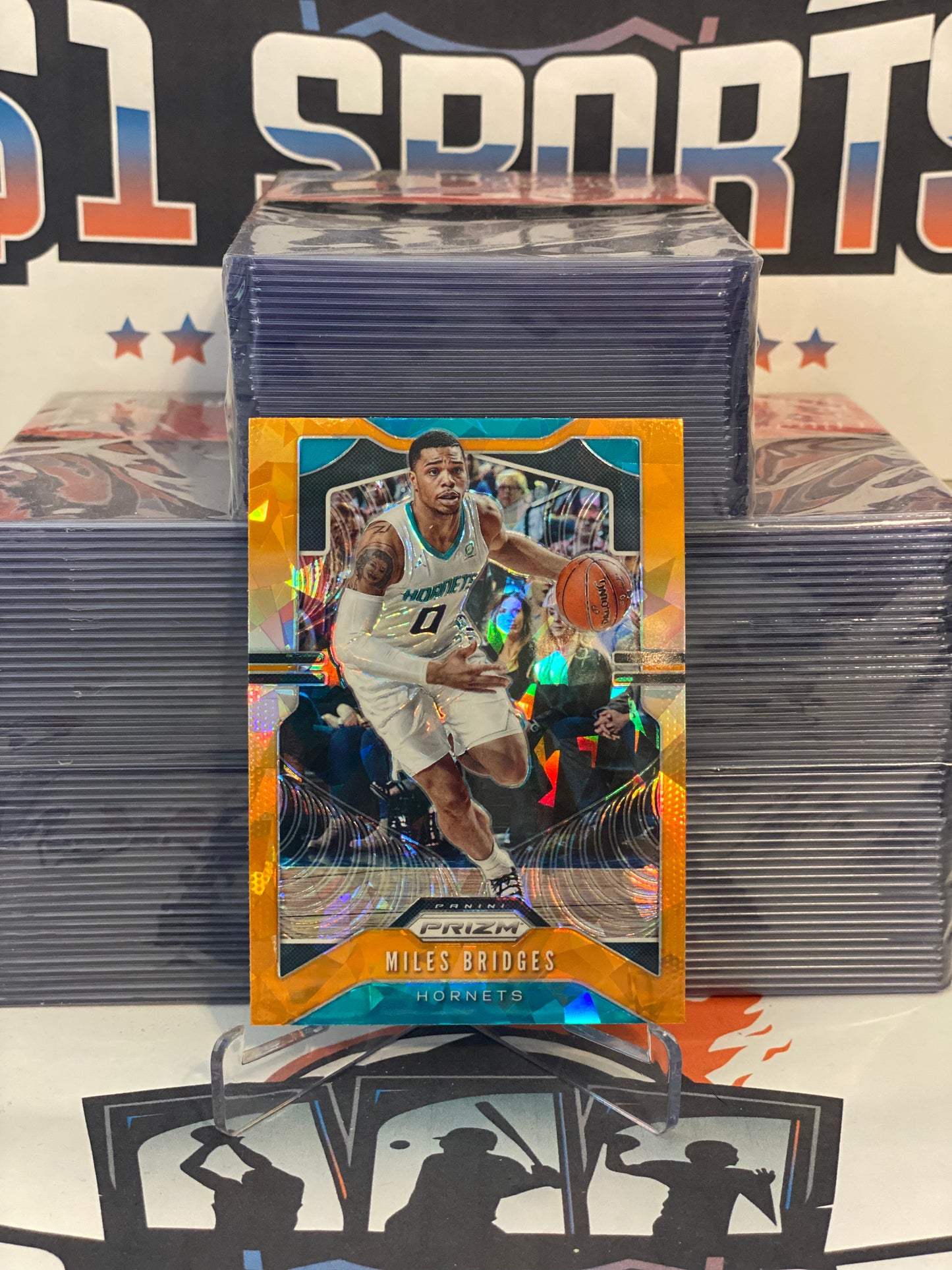 2019 Panini Prizm (Orange Ice Prizm) Miles Bridges #55