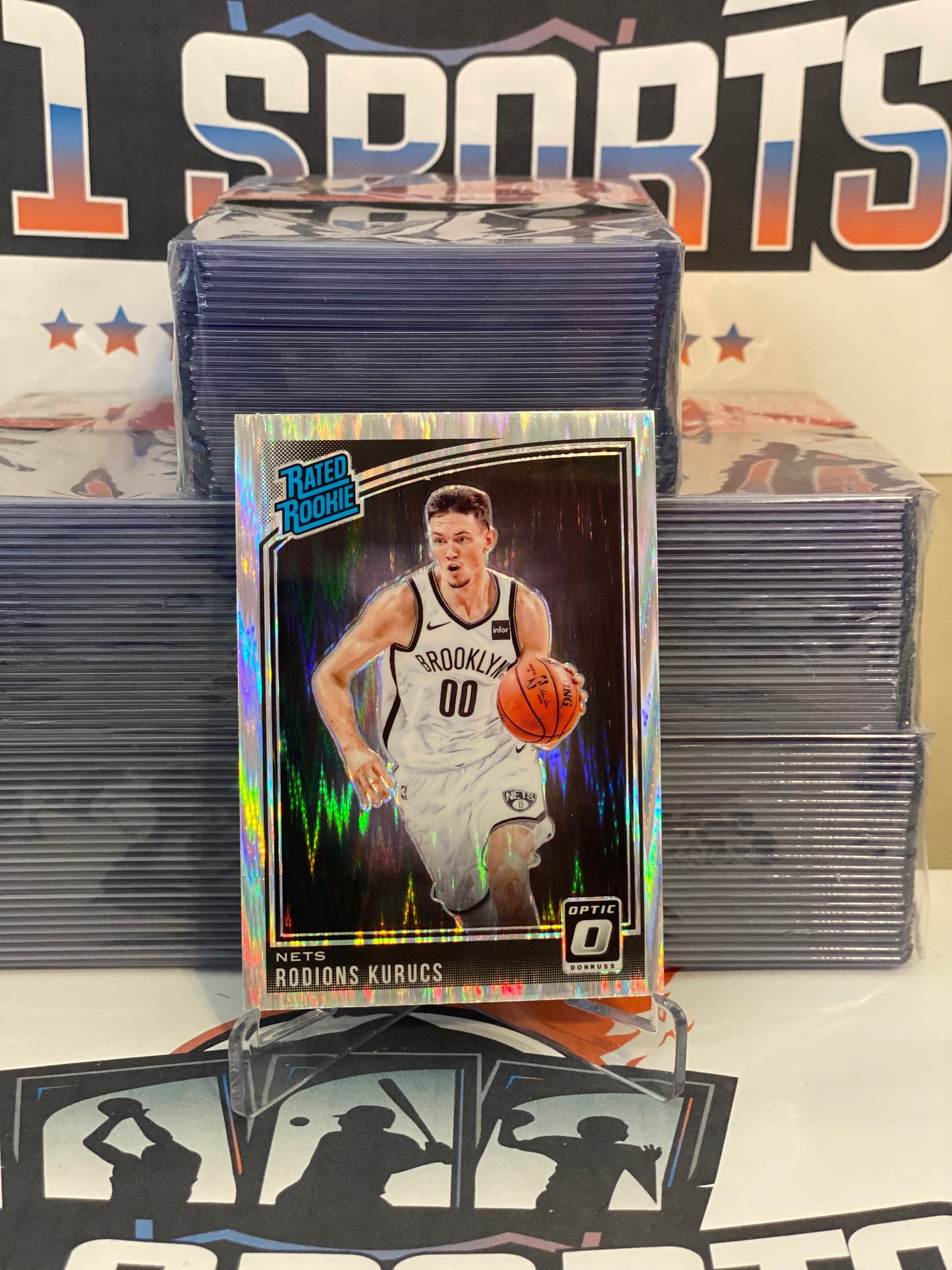 2018 Donruss Optic (Flash Prizm, Rated Rookie) Rodions Kurucs #155