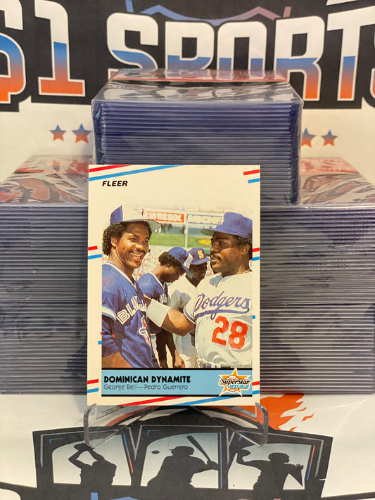1988 Fleer (Dominican Dynamite) George Bell & Pedro Guerrero #623