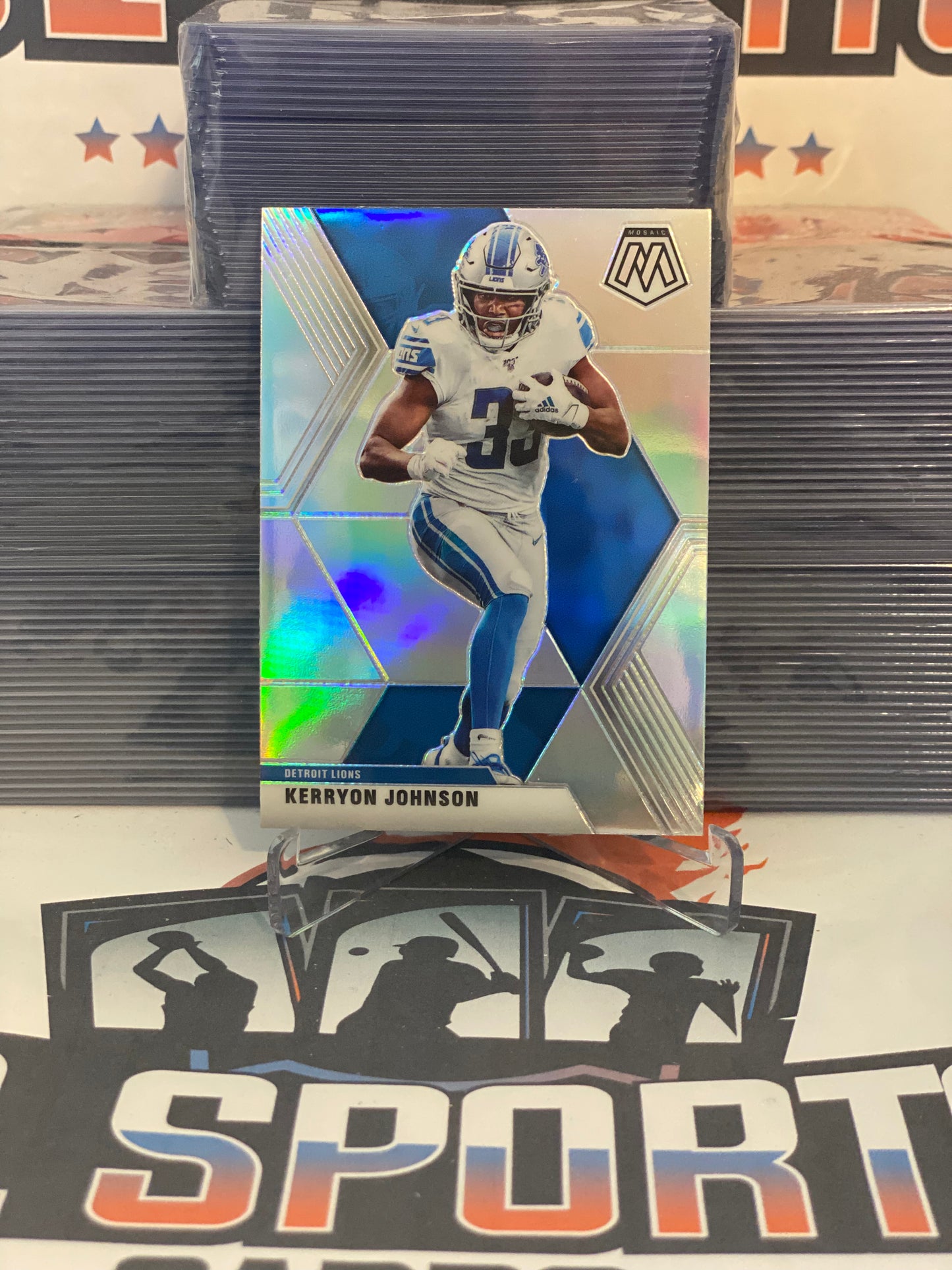 2020 Panini Mosaic (Silver Prizm) Kerryon Johnson #73