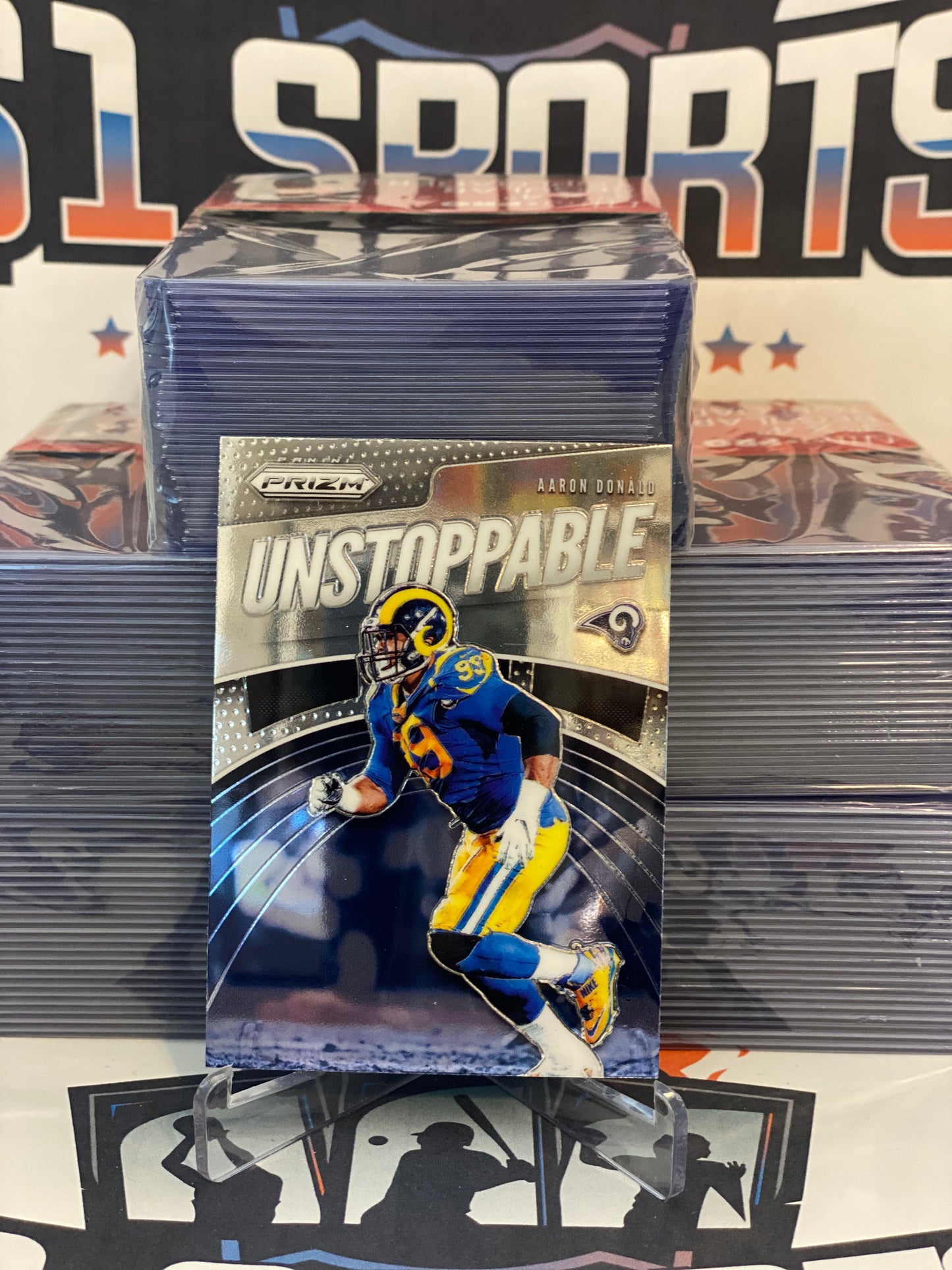 2019 Panini Prizm (Unstoppable) Aaron Donald #UN-AD