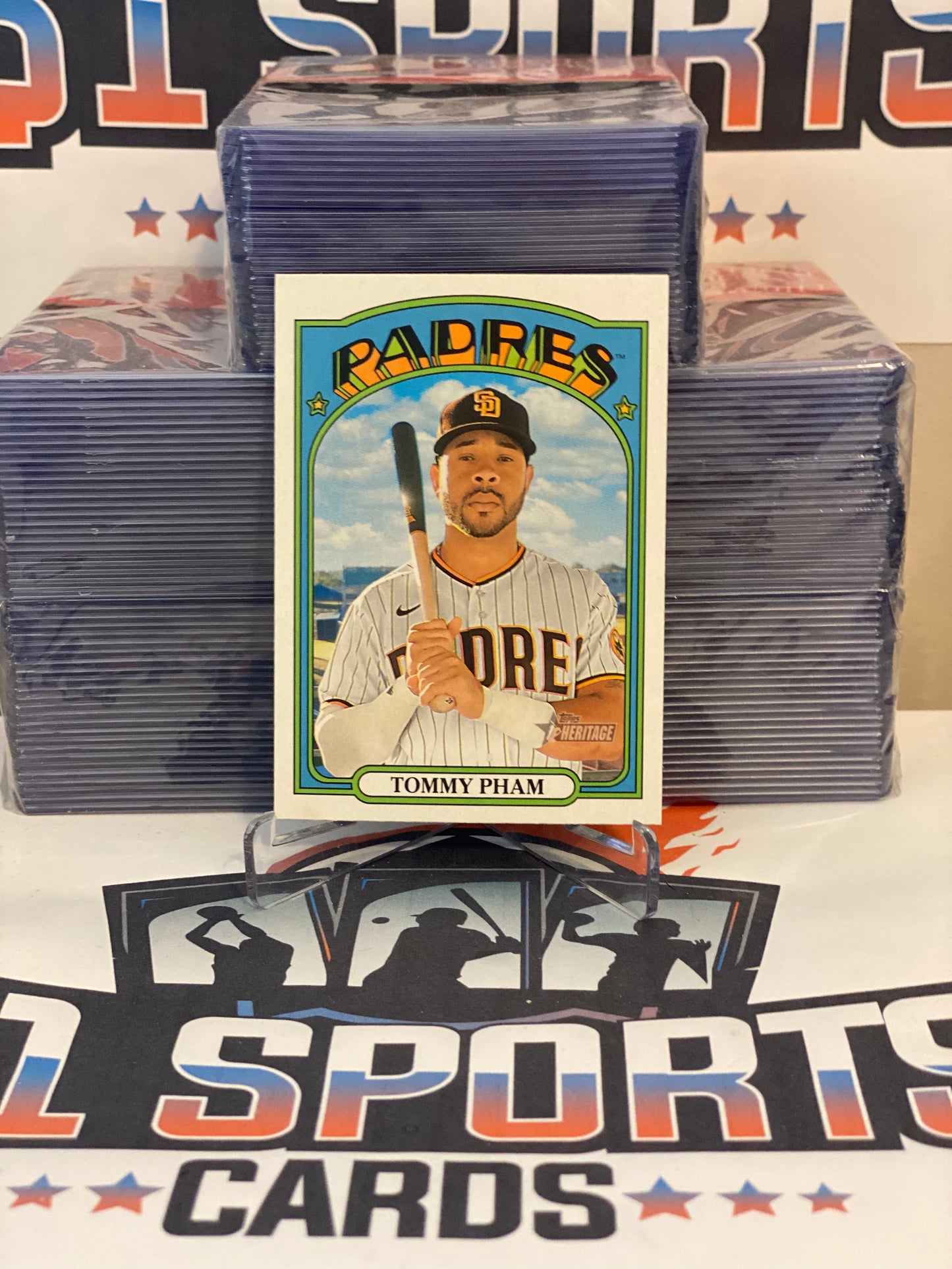 2021 Topps Heritage (Short Print) Tommy Pham #411