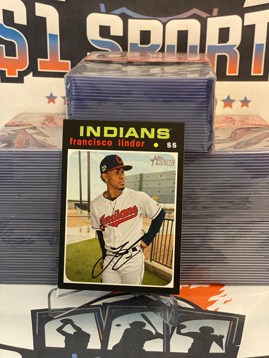 2020 Topps Heritage (Short Print) Francisco Lindor #442